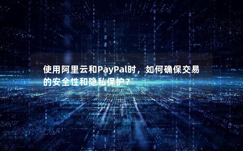 使用阿里云和PayPal时，如何确保交易的安全性和隐私保护？