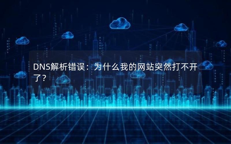 DNS解析错误：为什么我的网站突然打不开了？