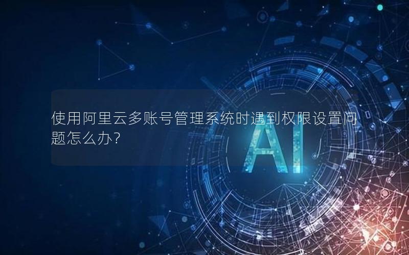 使用阿里云多账号管理系统时遇到权限设置问题怎么办？