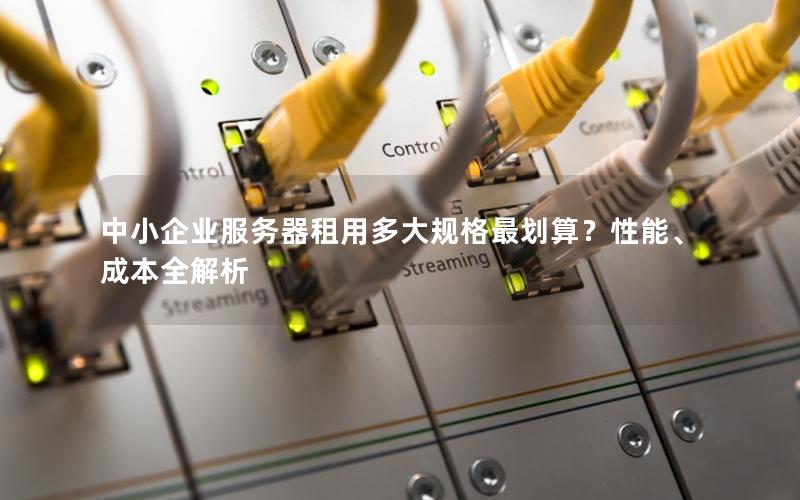 中小企业服务器租用多大规格最划算？性能、成本全解析