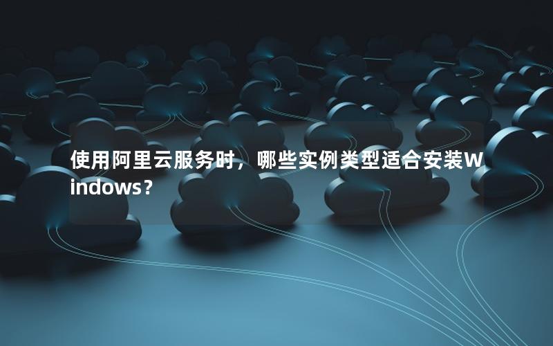 使用阿里云服务时，哪些实例类型适合安装Windows？