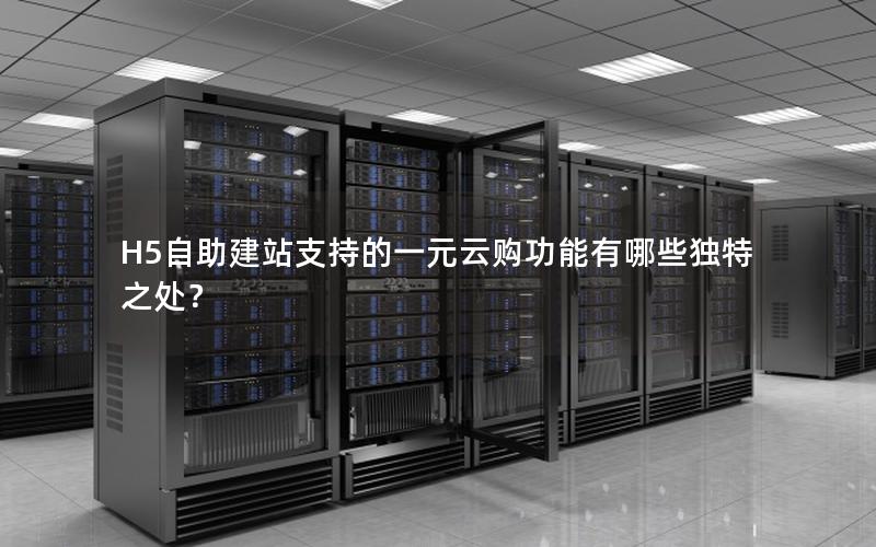 H5自助建站支持的一元云购功能有哪些独特之处？
