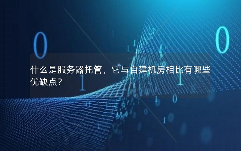 什么是服务器托管，它与自建机房相比有哪些优缺点？