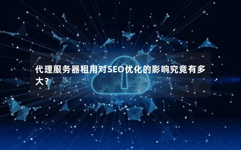 代理服务器租用对SEO优化的影响究竟有多大？