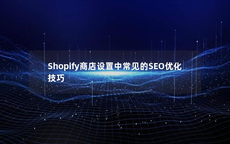 Shopify商店设置中常见的SEO优化技巧