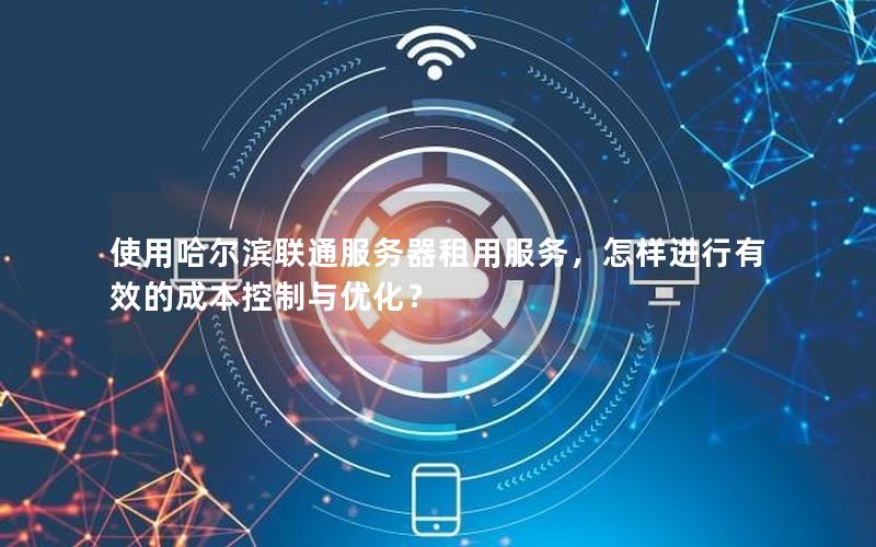 使用哈尔滨联通服务器租用服务，怎样进行有效的成本控制与优化？