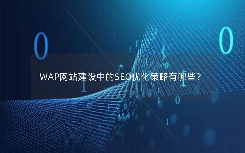 WAP网站建设中的SEO优化策略有哪些？