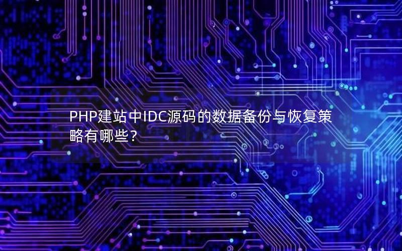 PHP建站中IDC源码的数据备份与恢复策略有哪些？