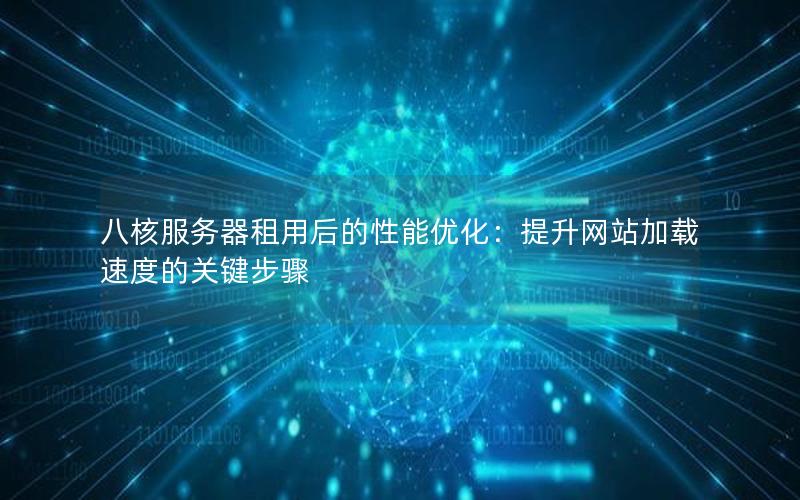 八核服务器租用后的性能优化：提升网站加载速度的关键步骤
