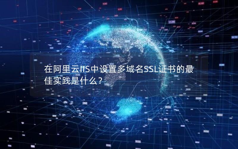 在阿里云IIS中设置多域名SSL证书的最佳实践是什么？