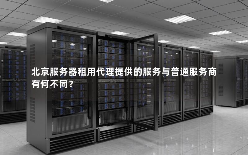 北京服务器租用代理提供的服务与普通服务商有何不同？