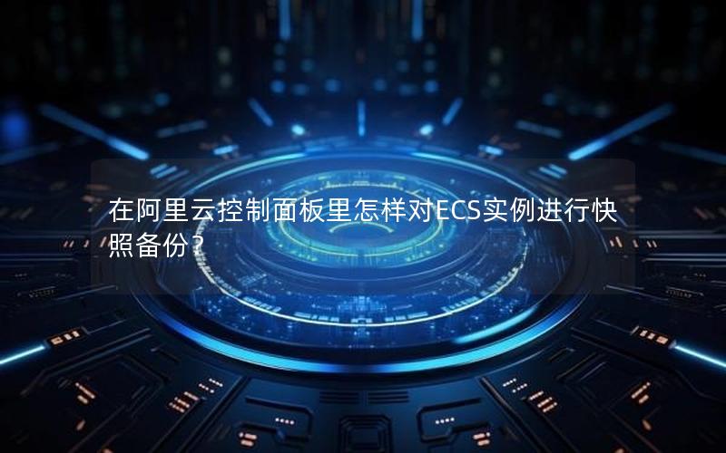 在阿里云控制面板里怎样对ECS实例进行快照备份？