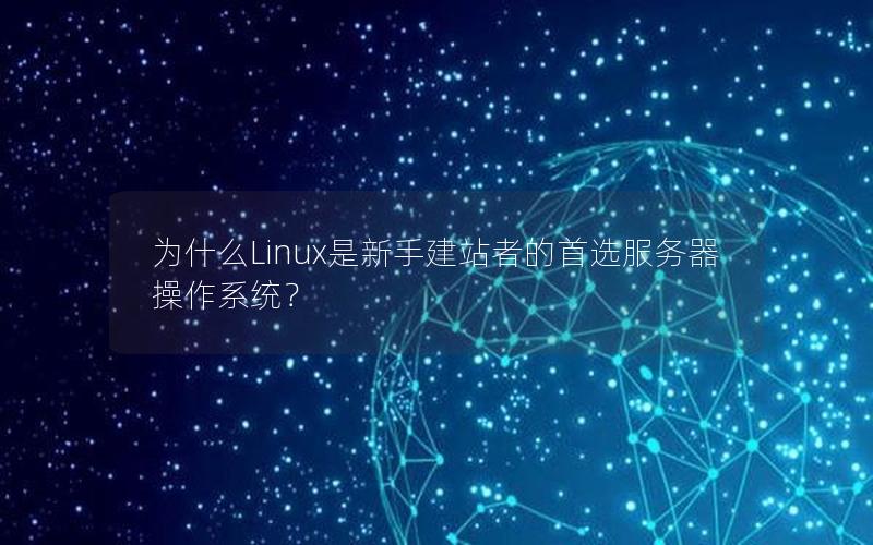 为什么Linux是新手建站者的首选服务器操作系统？
