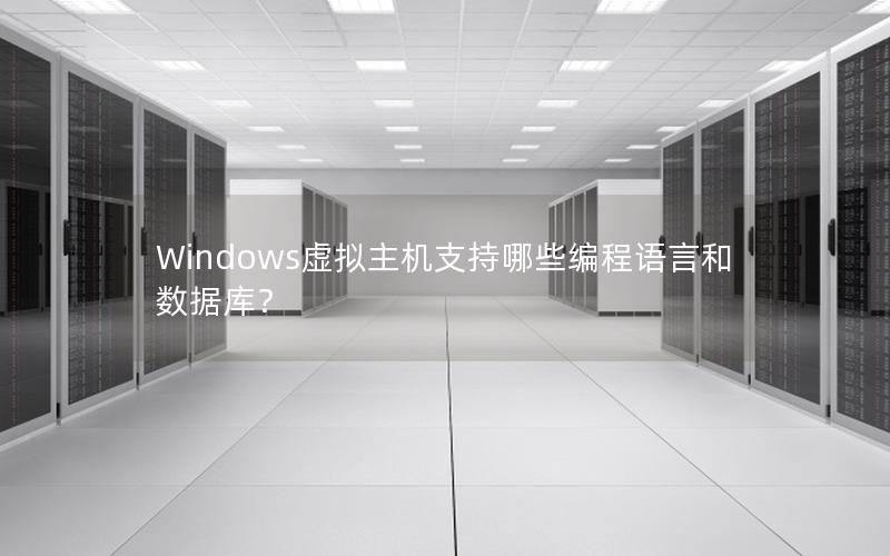 Windows虚拟主机支持哪些编程语言和数据库？