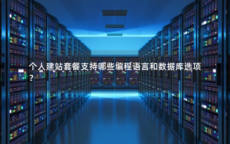 个人建站套餐支持哪些编程语言和数据库选项？