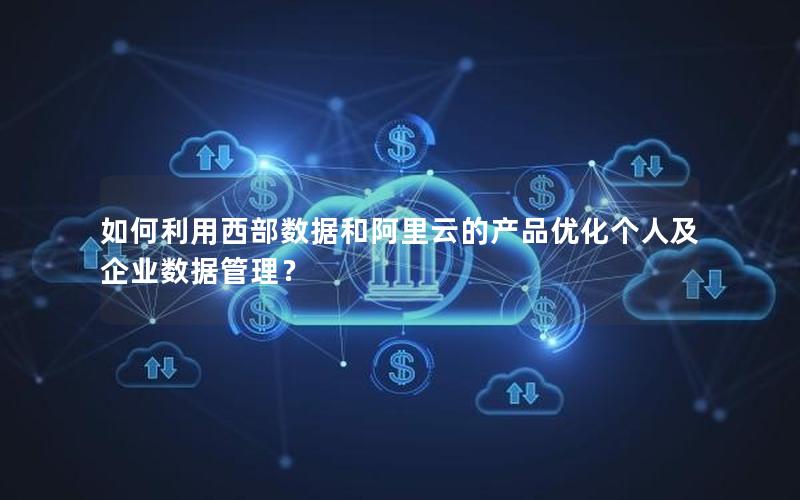 如何利用西部数据和阿里云的产品优化个人及企业数据管理？