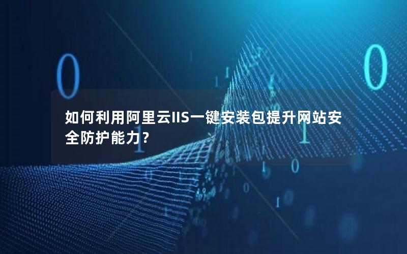 如何利用阿里云IIS一键安装包提升网站安全防护能力？