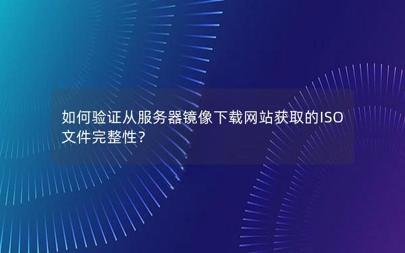 如何验证从服务器镜像下载网站获取的ISO文件完整性？