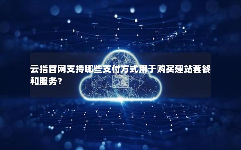 云指官网支持哪些支付方式用于购买建站套餐和服务？
