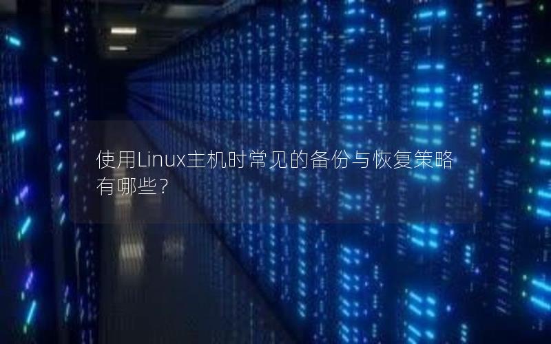 使用Linux主机时常见的备份与恢复策略有哪些？