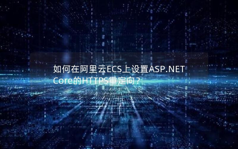 如何在阿里云ECS上设置ASP.NET Core的HTTPS重定向？