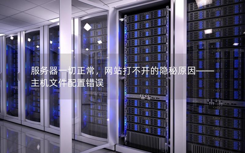 服务器一切正常，网站打不开的隐秘原因——主机文件配置错误