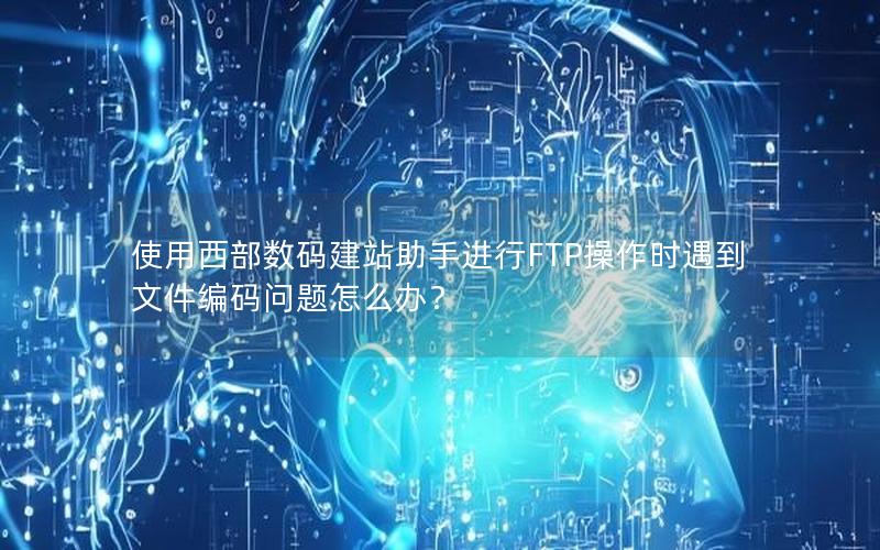 使用西部数码建站助手进行FTP操作时遇到文件编码问题怎么办？