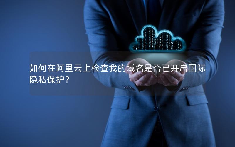 如何在阿里云上检查我的域名是否已开启国际隐私保护？