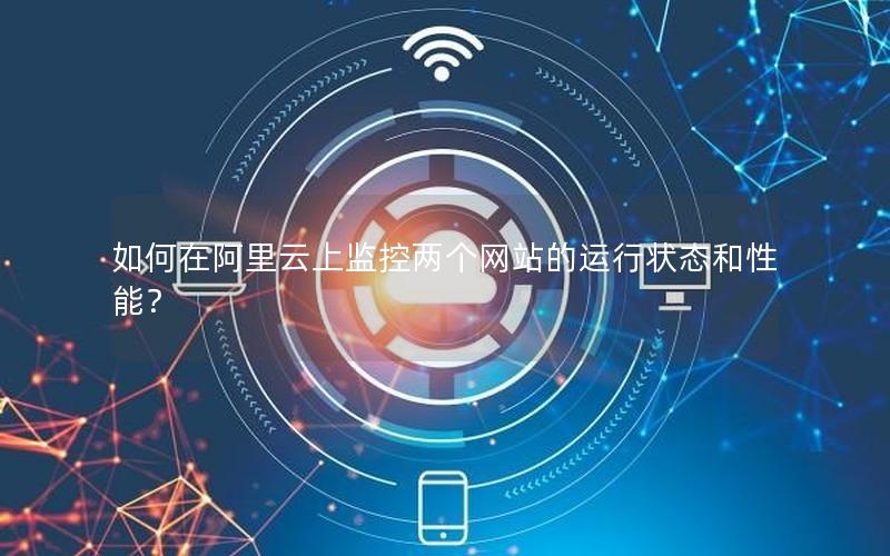 如何在阿里云上监控两个网站的运行状态和性能？
