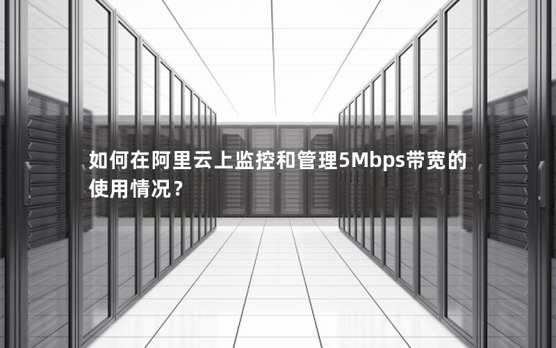 如何在阿里云上监控和管理5Mbps带宽的使用情况？