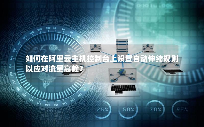 如何在阿里云主机控制台上设置自动伸缩规则以应对流量高峰？