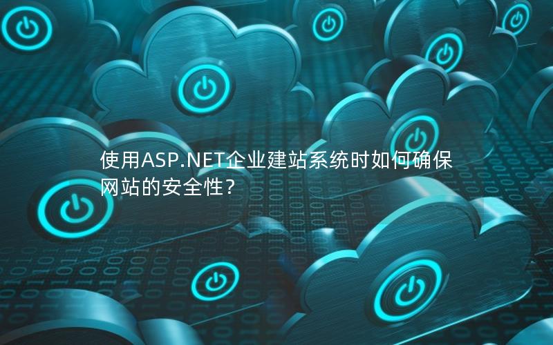 使用ASP.NET企业建站系统时如何确保网站的安全性？
