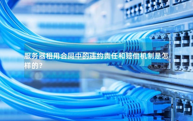服务器租用合同中的违约责任和赔偿机制是怎样的？