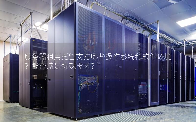 服务器租用托管支持哪些操作系统和软件环境？能否满足特殊需求？