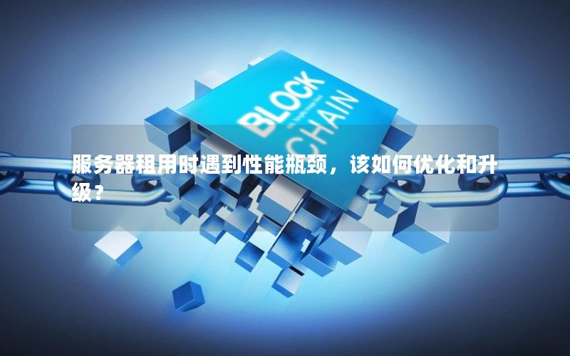 服务器租用时遇到性能瓶颈，该如何优化和升级？