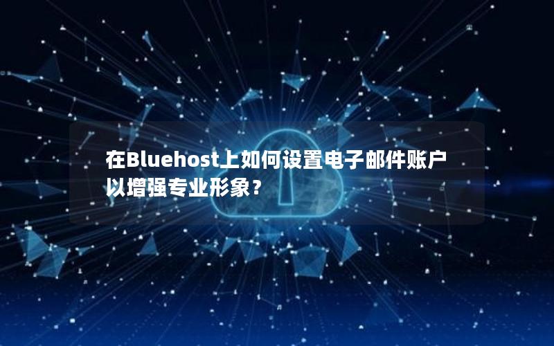 在Bluehost上如何设置电子邮件账户以增强专业形象？