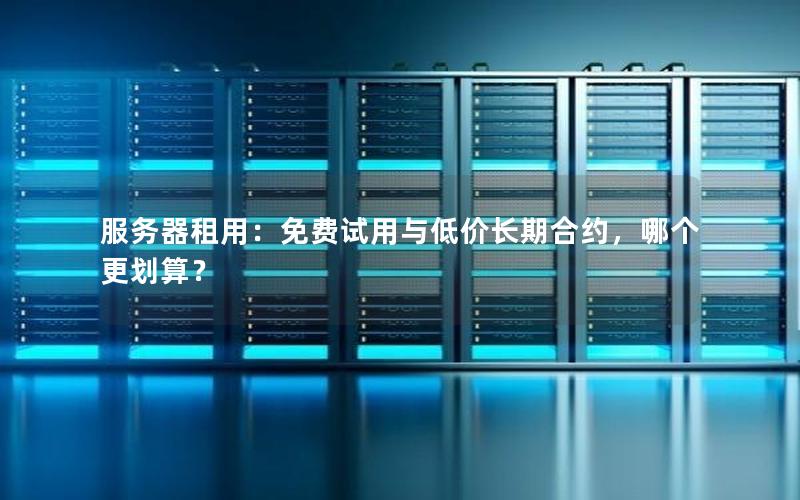 服务器租用：免费试用与低价长期合约，哪个更划算？