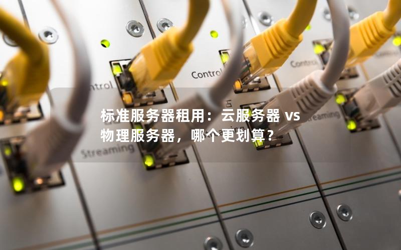 标准服务器租用：云服务器 vs 物理服务器，哪个更划算？