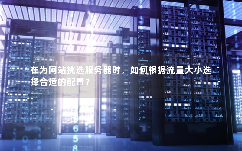 在为网站挑选服务器时，如何根据流量大小选择合适的配置？