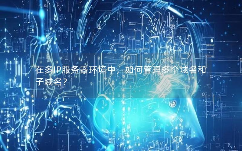 在多IP服务器环境中，如何管理多个域名和子域名？