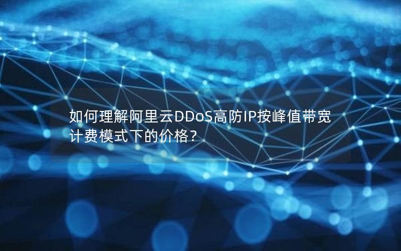 如何理解阿里云DDoS高防IP按峰值带宽计费模式下的价格？