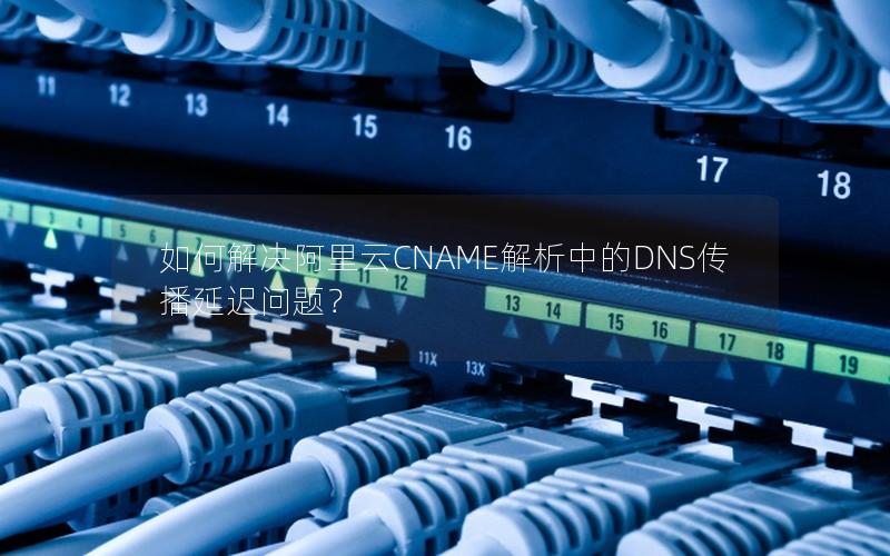 如何解决阿里云CNAME解析中的DNS传播延迟问题？