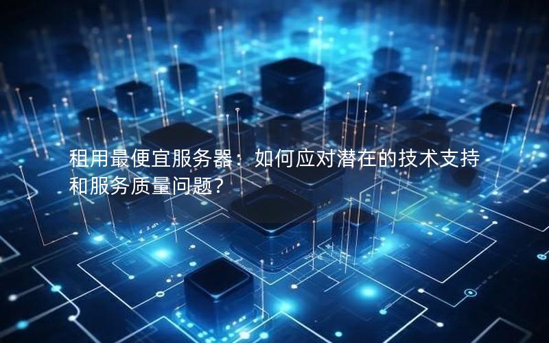 租用最便宜服务器：如何应对潜在的技术支持和服务质量问题？