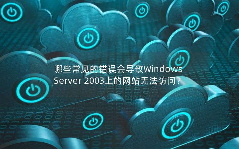 哪些常见的错误会导致Windows Server 2003上的网站无法访问？