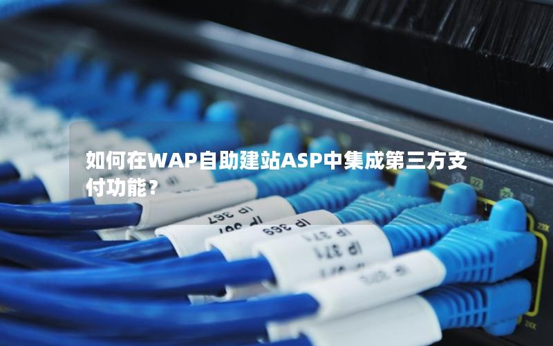 如何在WAP自助建站ASP中集成第三方支付功能？