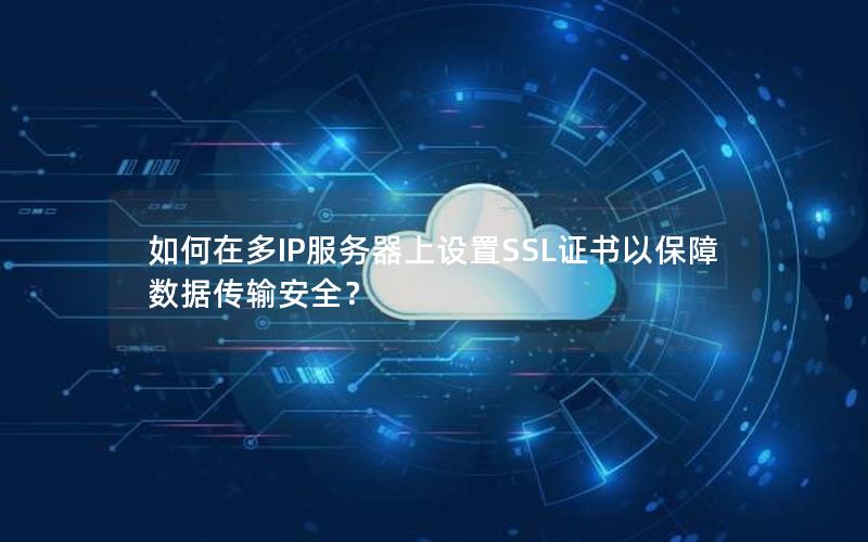 如何在多IP服务器上设置SSL证书以保障数据传输安全？
