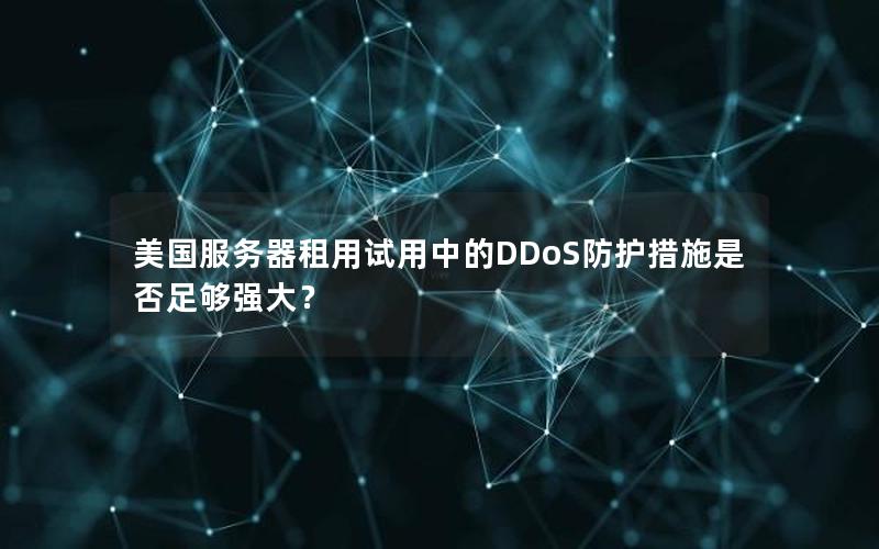 美国服务器租用试用中的DDoS防护措施是否足够强大？
