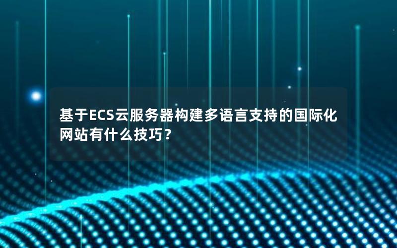 基于ECS云服务器构建多语言支持的国际化网站有什么技巧？