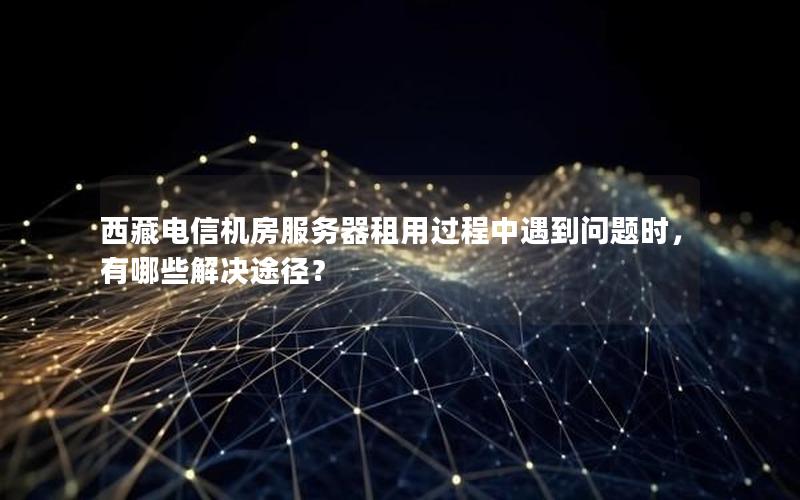 西藏电信机房服务器租用过程中遇到问题时，有哪些解决途径？