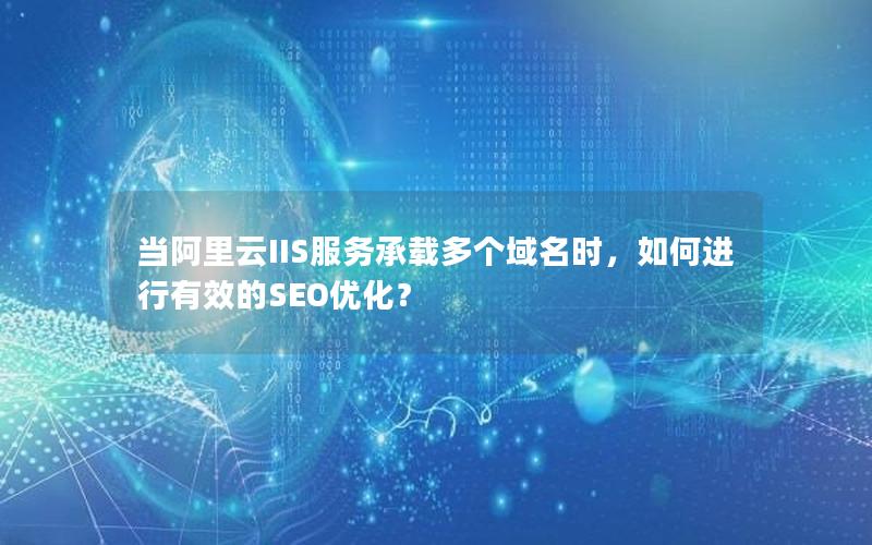 当阿里云IIS服务承载多个域名时，如何进行有效的SEO优化？